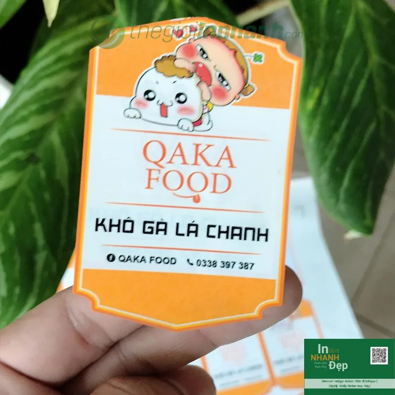 Tem nh&atilde;n kh&ocirc; g&agrave; Qaka Food