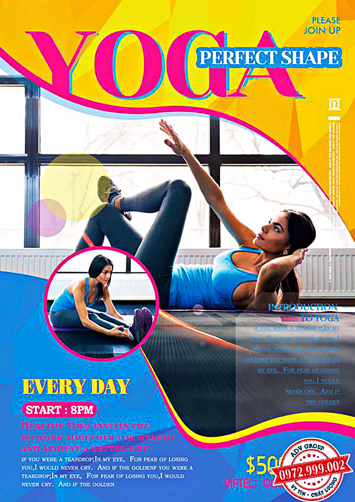 3 Mẫu Poster Đẹp Cho Phòng Tập Yoga